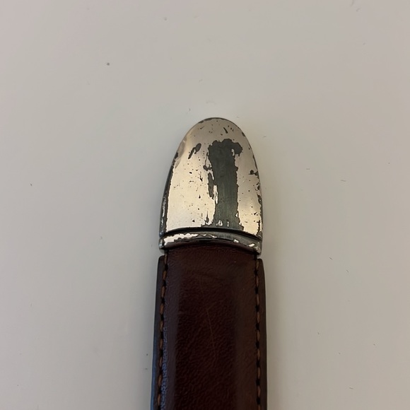 Onyx by Brighton 90’s Vintage 2-Tone Leather Golf Belt - Picture 3 of 8